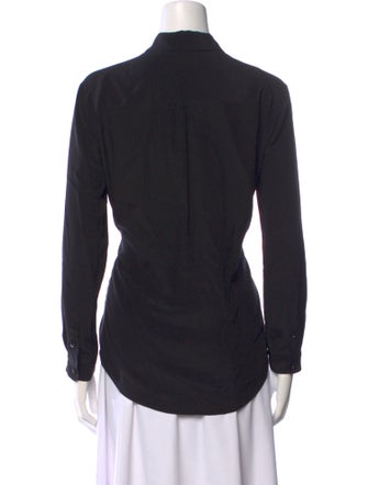 Sézane Silk Long Sleeve Button-Up Top