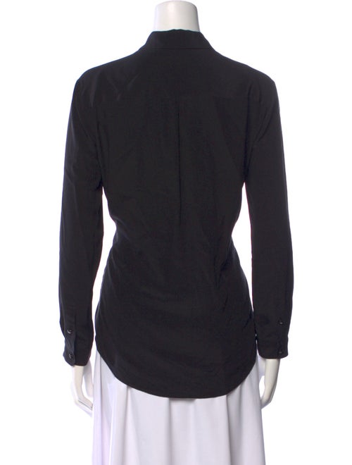 Sézane Silk Long Sleeve Button-Up Top