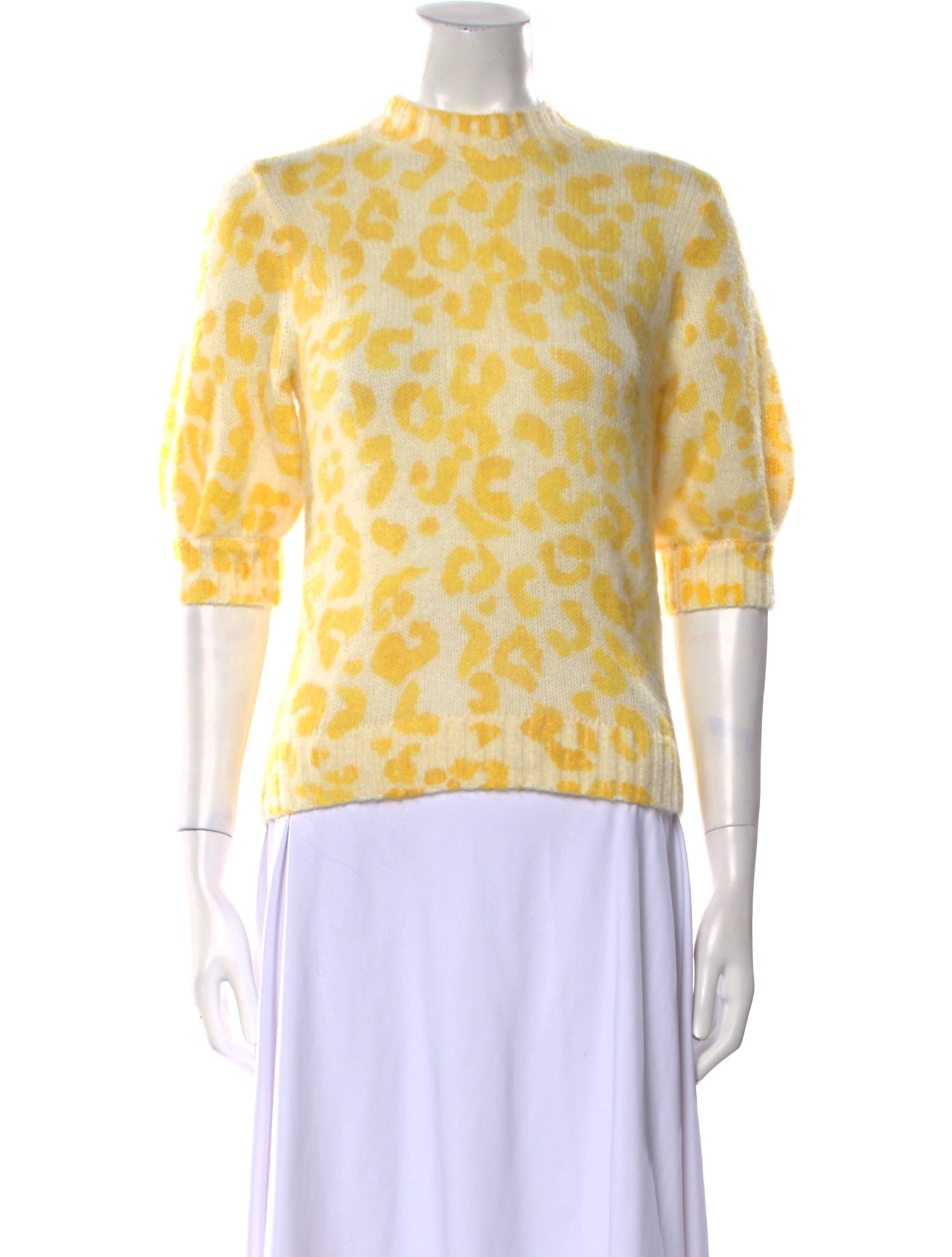 Sézane Printed Crew Neck Sweater