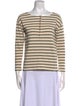 Sézane Striped Bateau Neckline Top