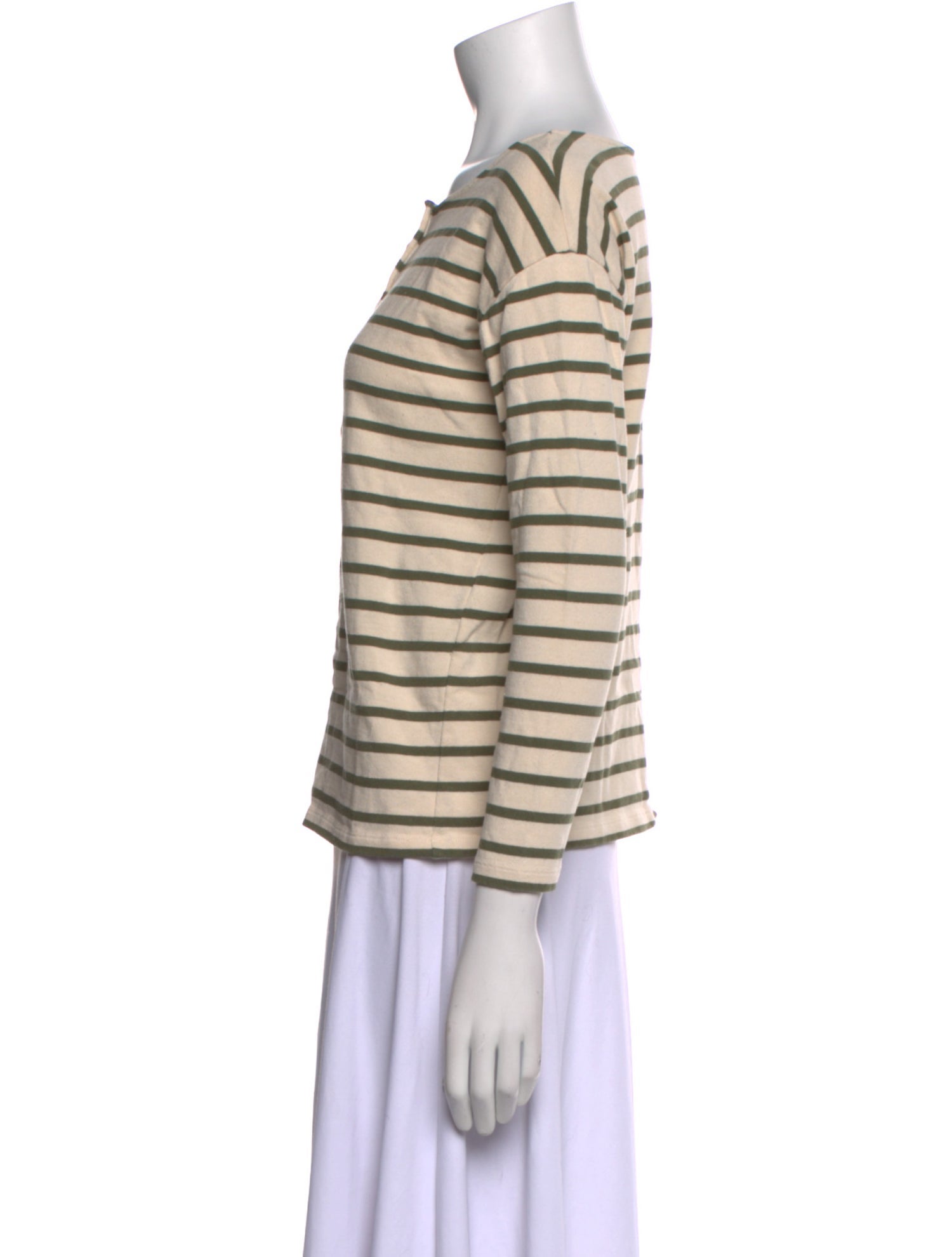 Sézane Striped Bateau Neckline Top
