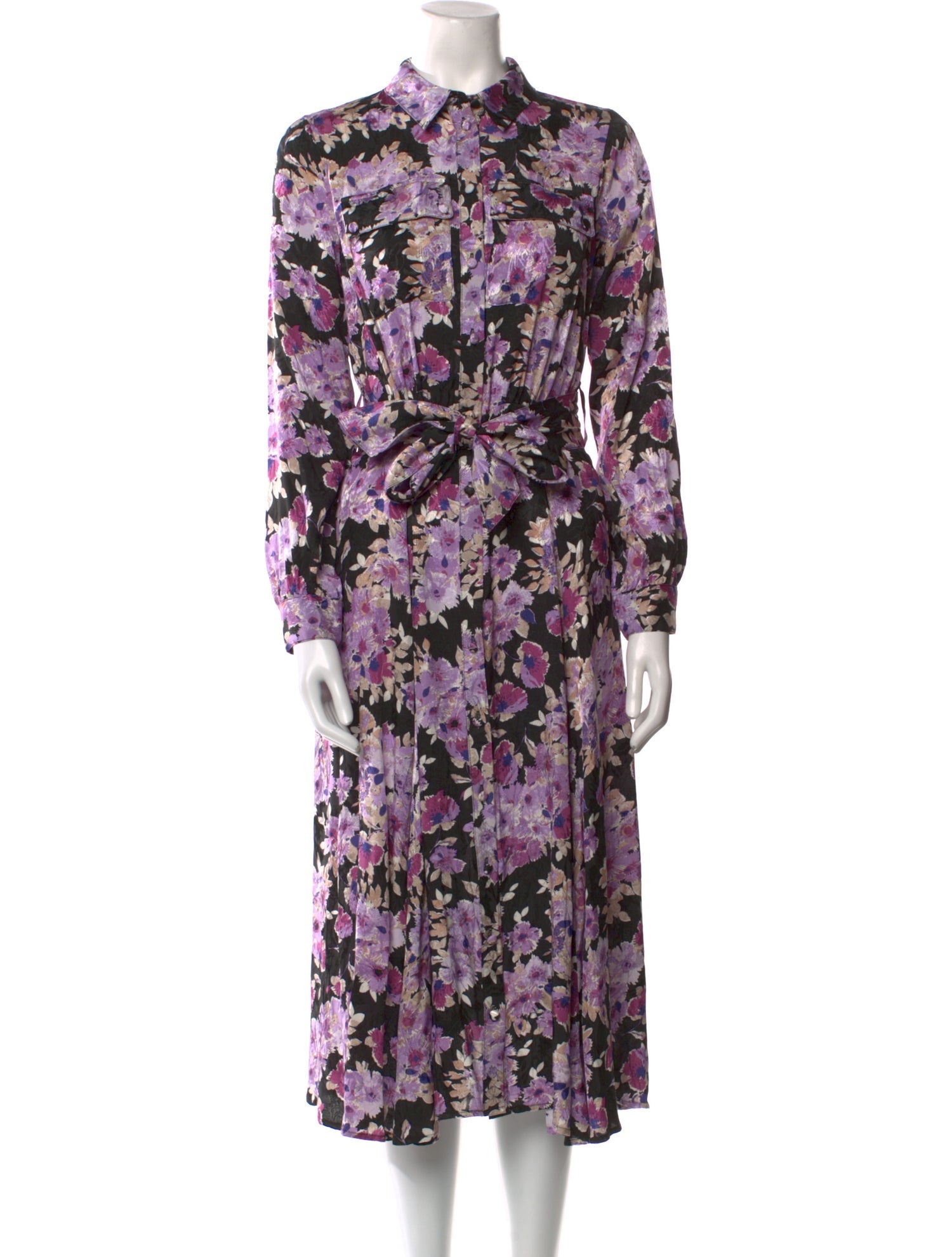 Sézane Floral Print Midi Length Dress