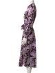 Sézane Floral Print Midi Length Dress