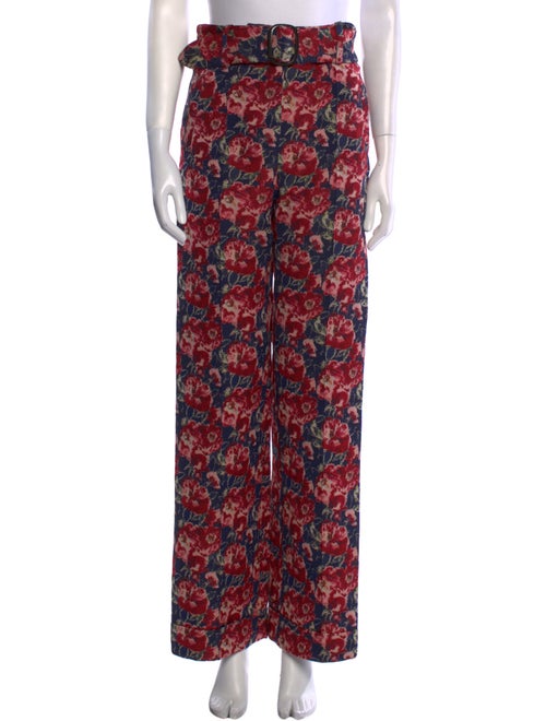 Sézane Floral Print Wide Leg Pants