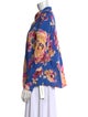 Sézane Floral Print Long Sleeve Button-Up Top
