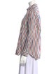 Sézane Striped Long Sleeve Button-Up Top