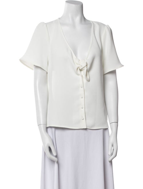 Sézane Wool V-Neck Blouse