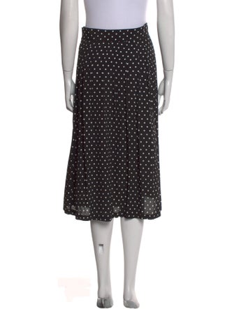 Sézane Polka Dot Print Midi Length Skirt
