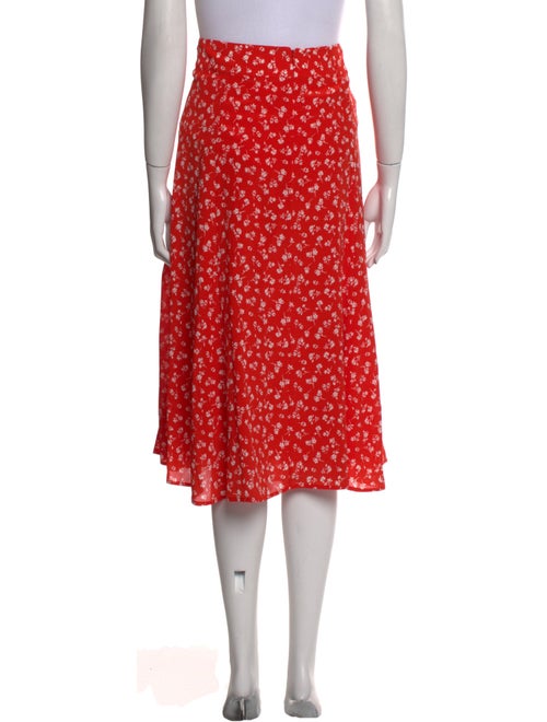 Sézane Silk Midi Length Skirt