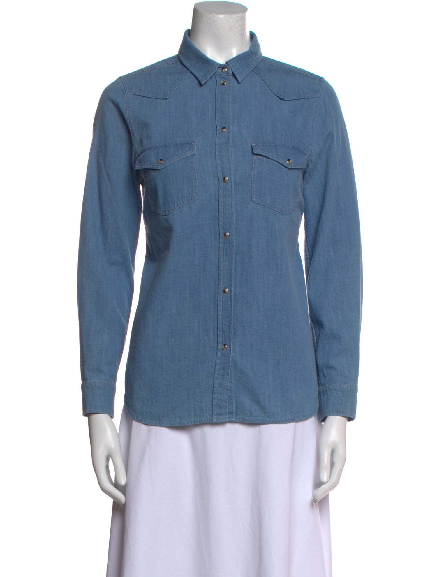 Sézane Long Sleeve Button-Up Top