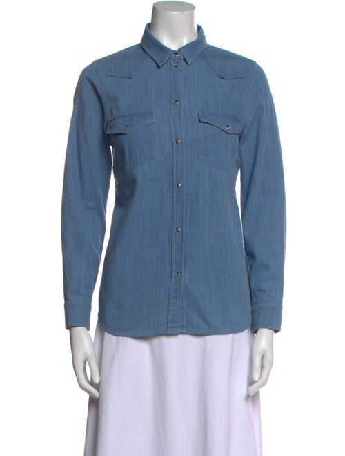 Sézane Long Sleeve Button-Up Top