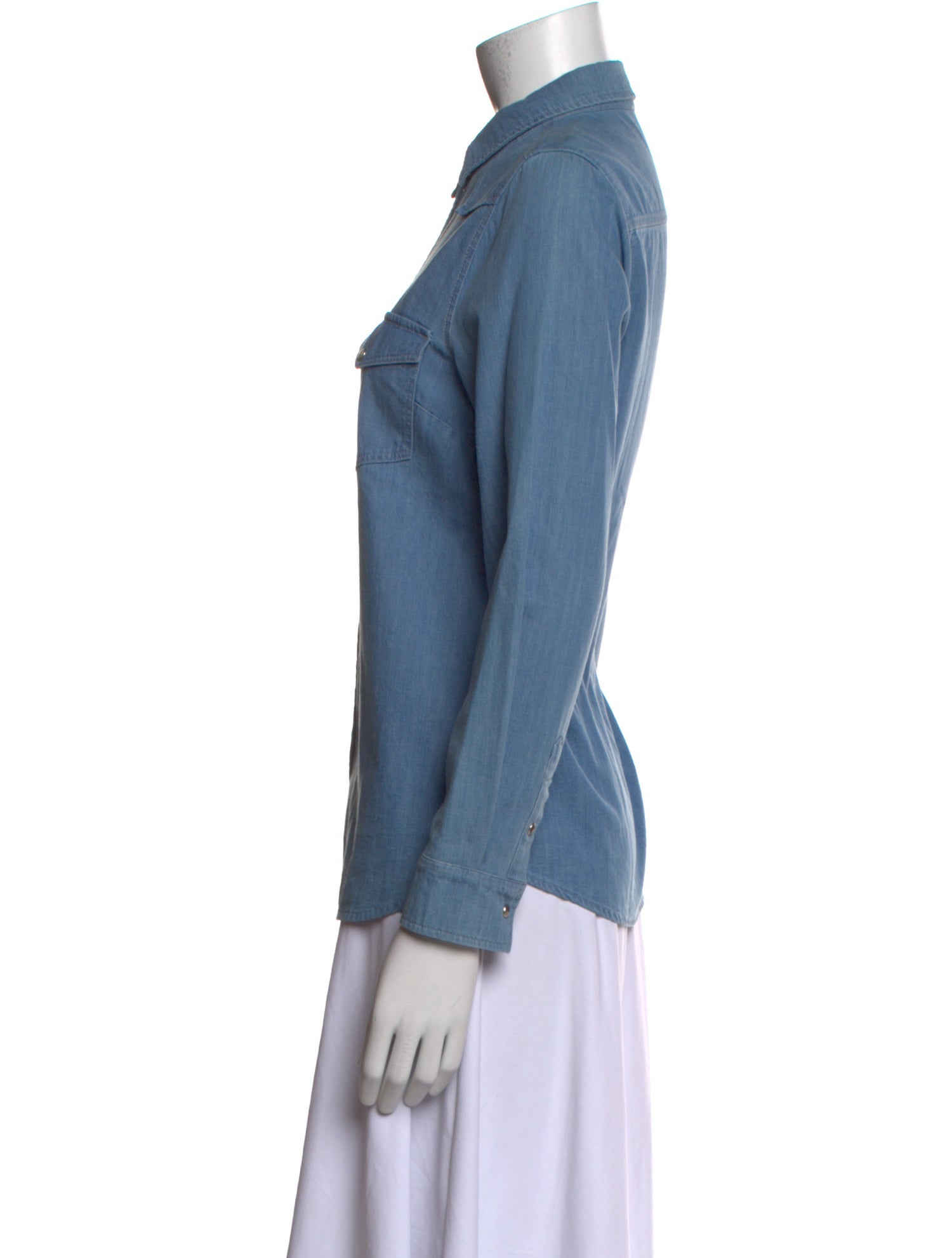 Sézane Long Sleeve Button-Up Top