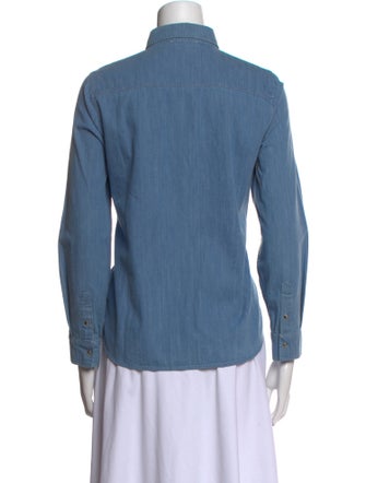 Sézane Long Sleeve Button-Up Top