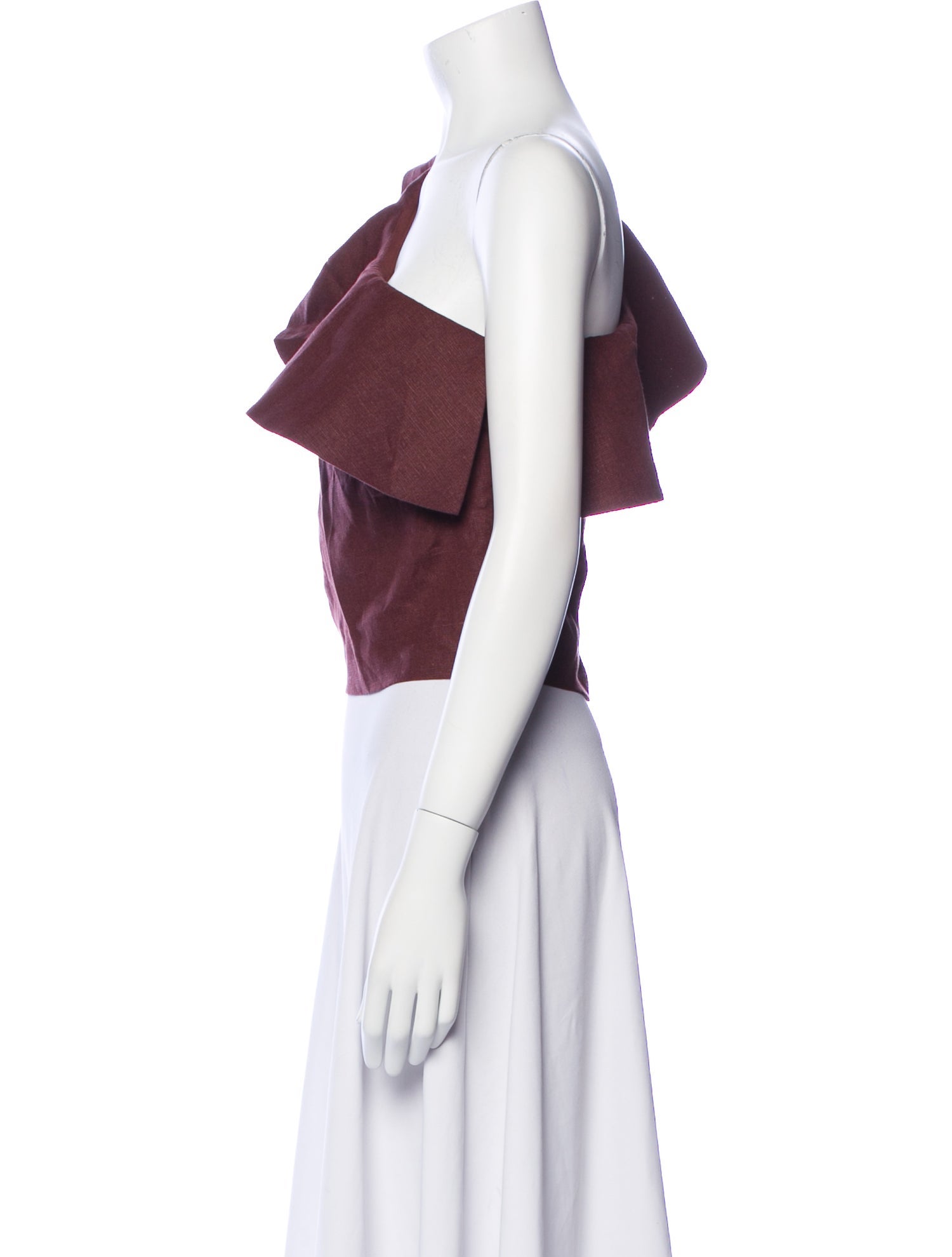 Sezane x Inoui Editions Linen One-Shoulder Crop Top w/ Tags