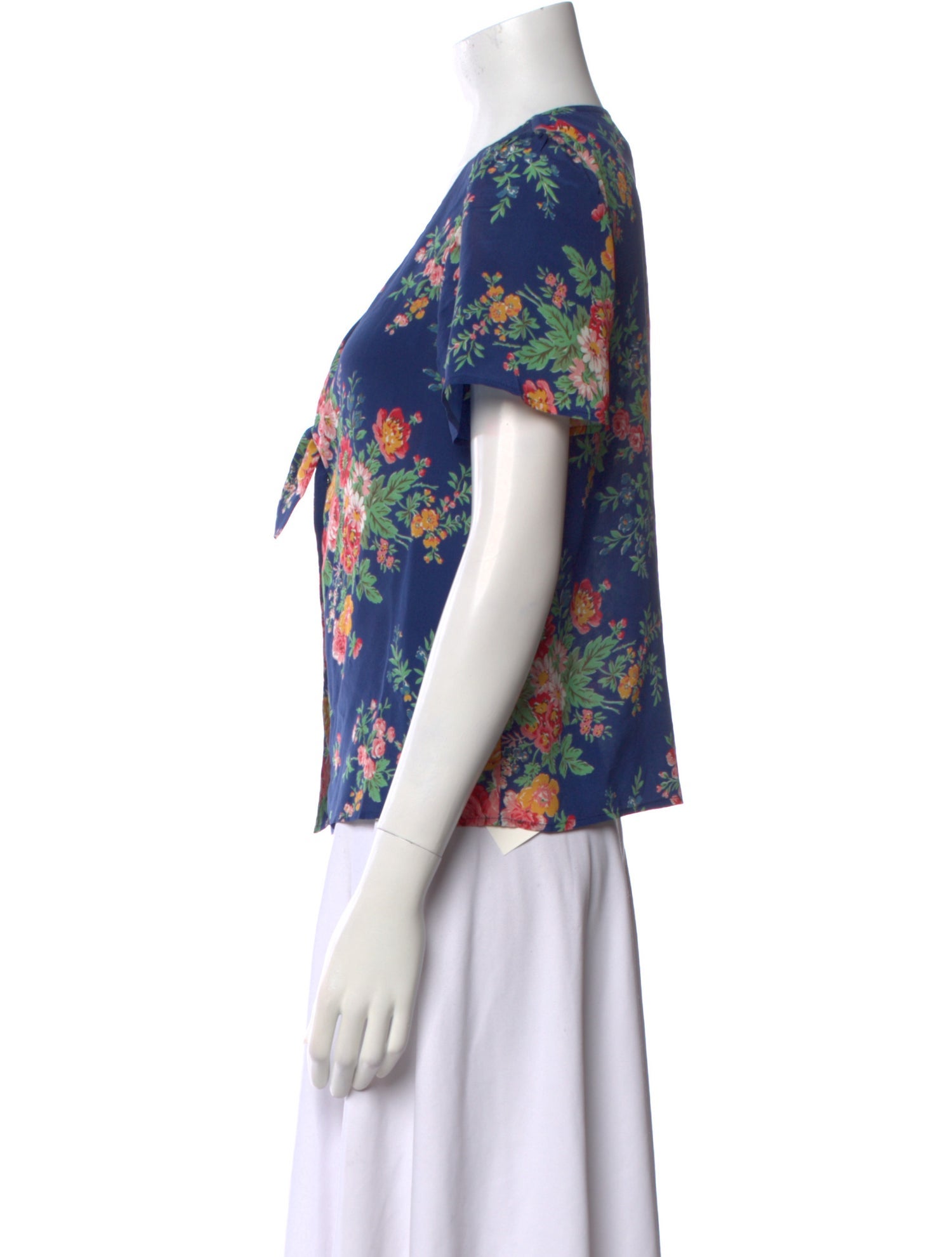 Sézane Silk Floral Print Blouse