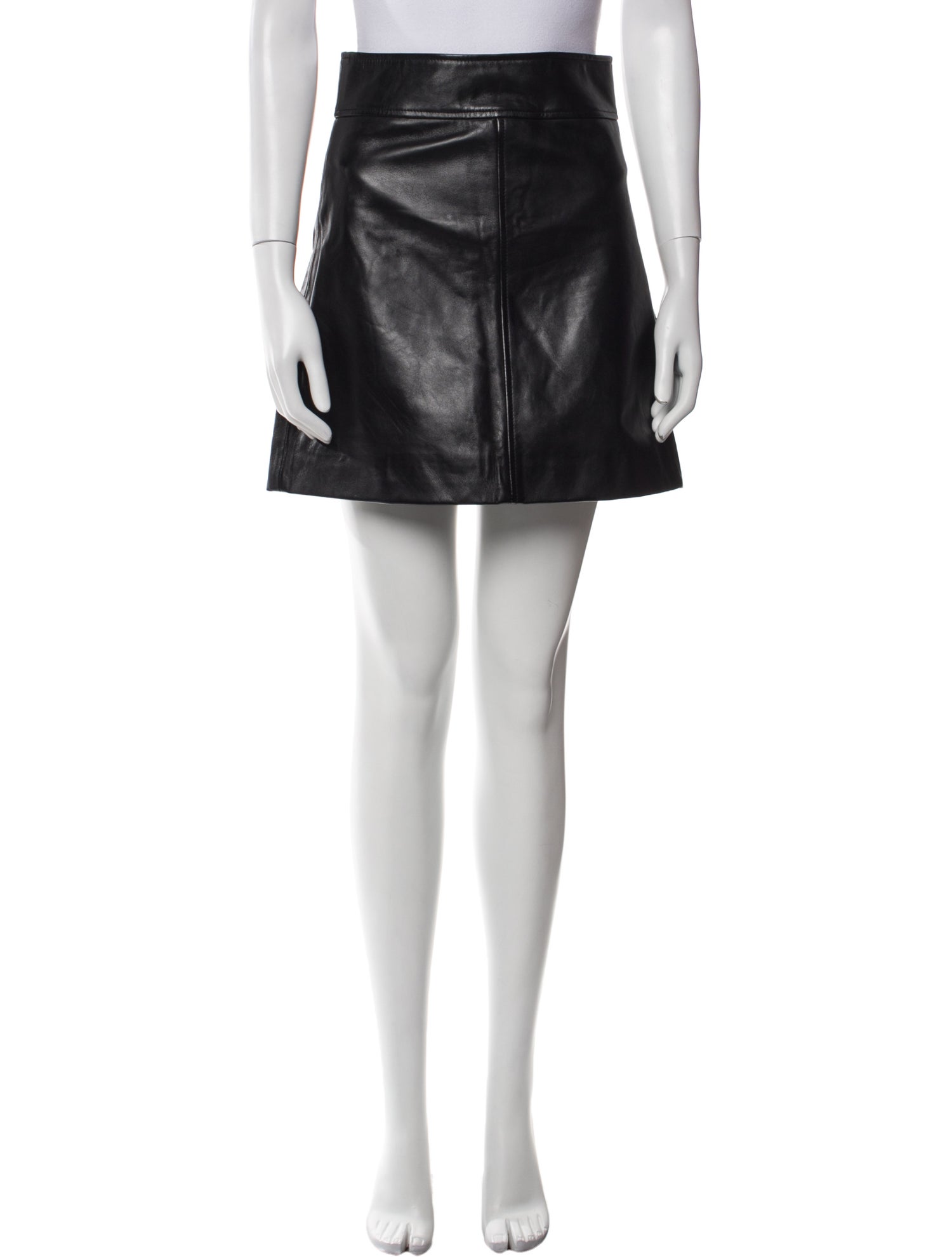Sézane Leather Mini Skirt