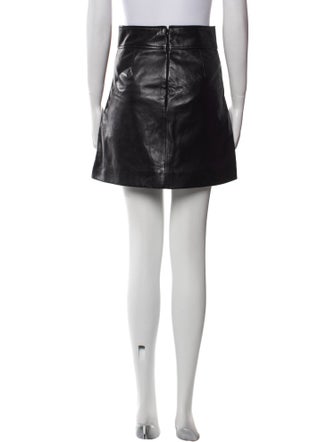 Sézane Leather Mini Skirt
