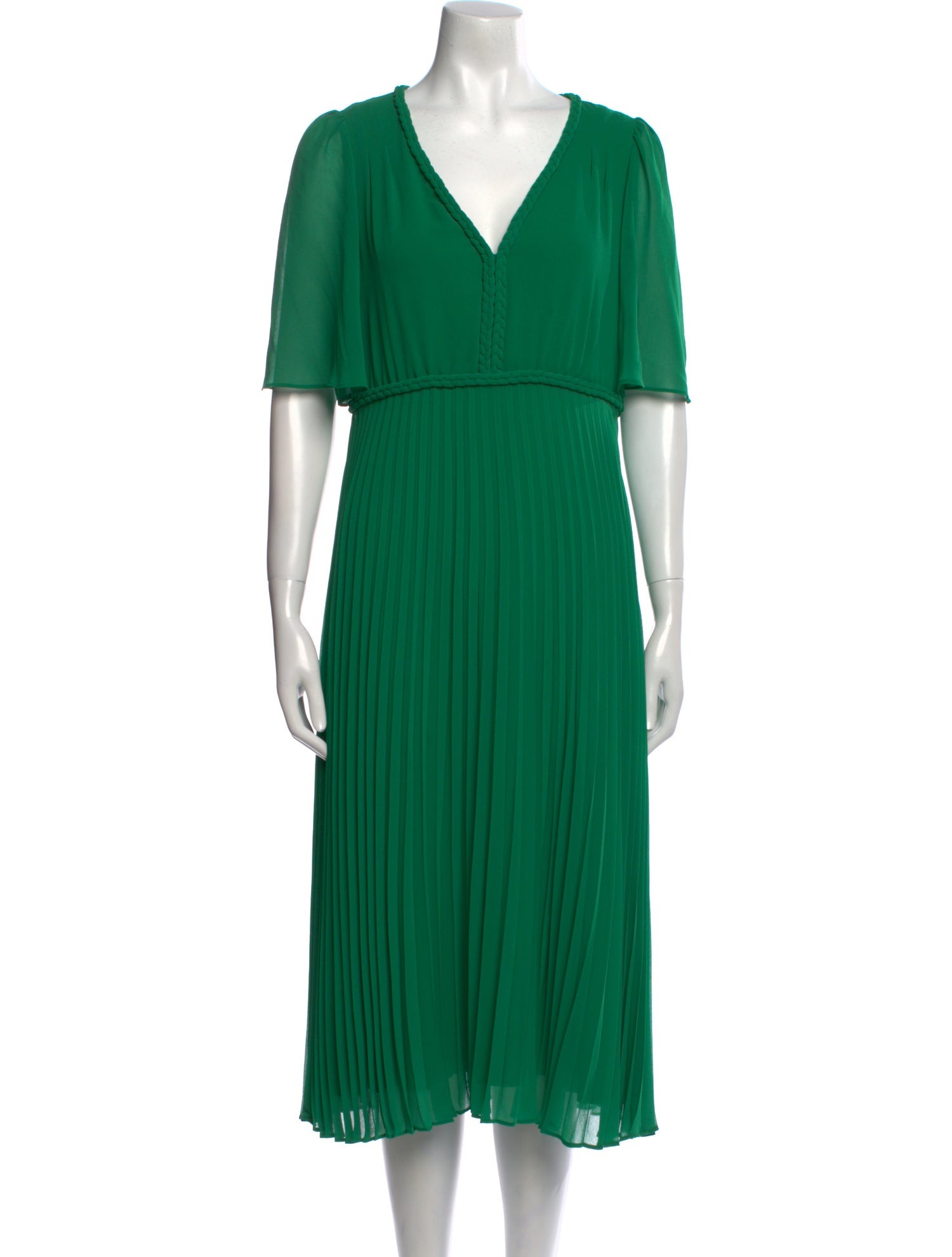 Sézane V-Neck Midi Length Dress