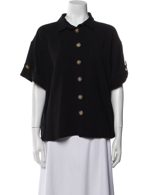 Sézane Short Sleeve Button-Up Top