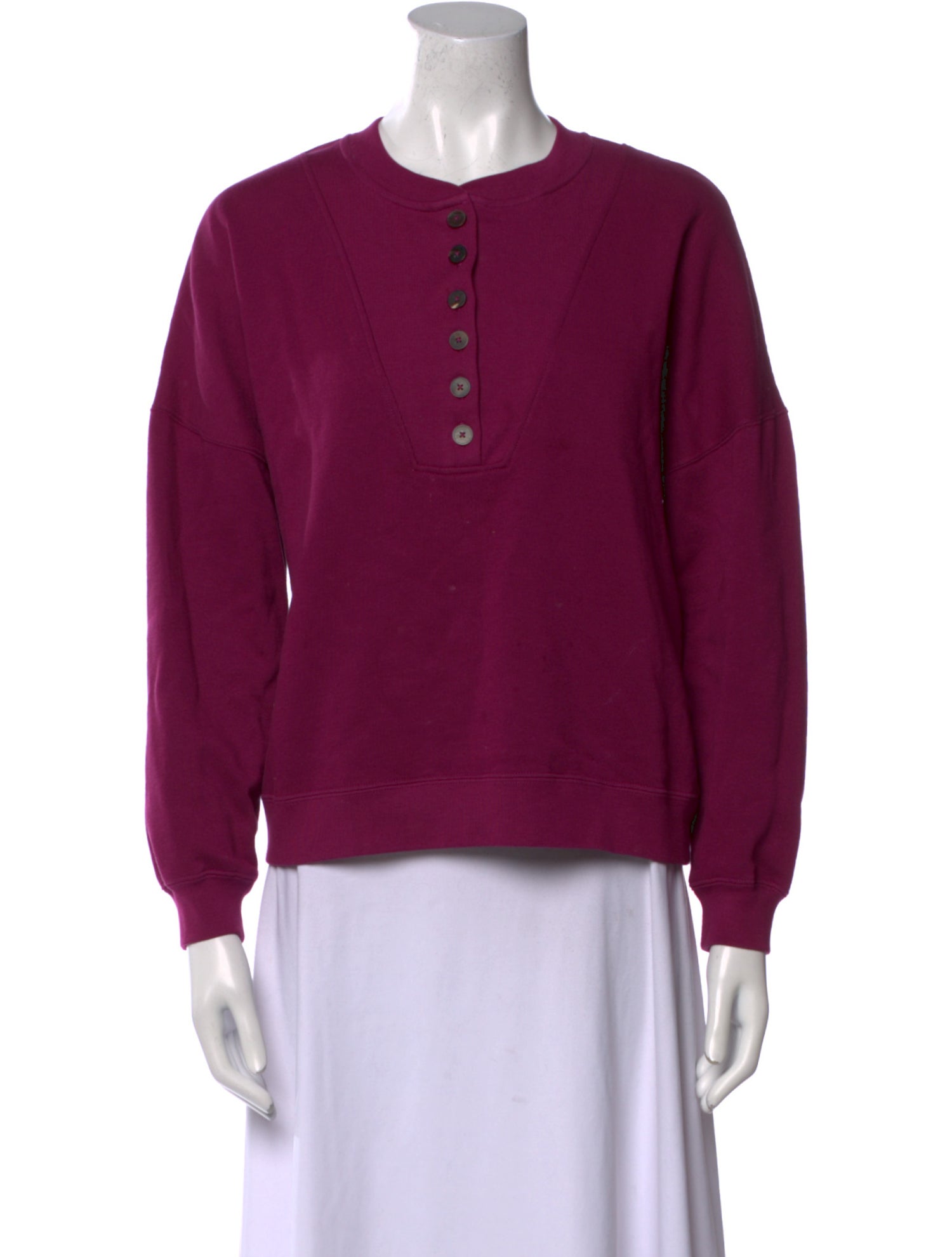 Sézane Crew Neck Long Sleeve Sweatshirt