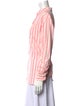 Sézane Striped Long Sleeve Button-Up Top