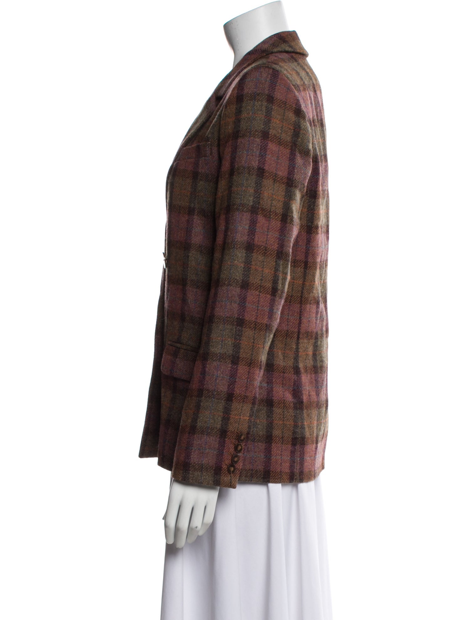 Sézane Wool Plaid Print Blazer w/ Tags