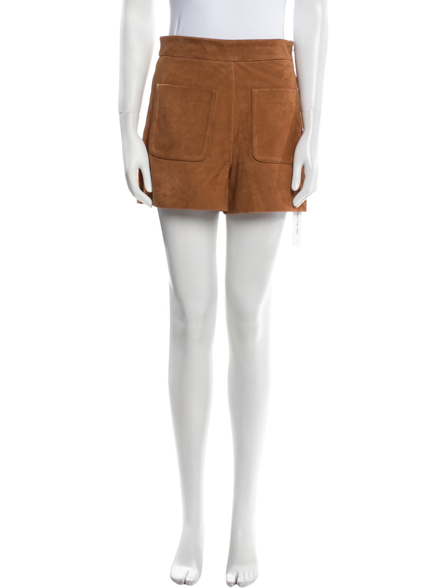 Sézane Goat Leather Mini Shorts