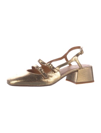 Sézane Leather Slingback Flats