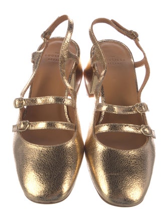 Sézane Leather Slingback Flats