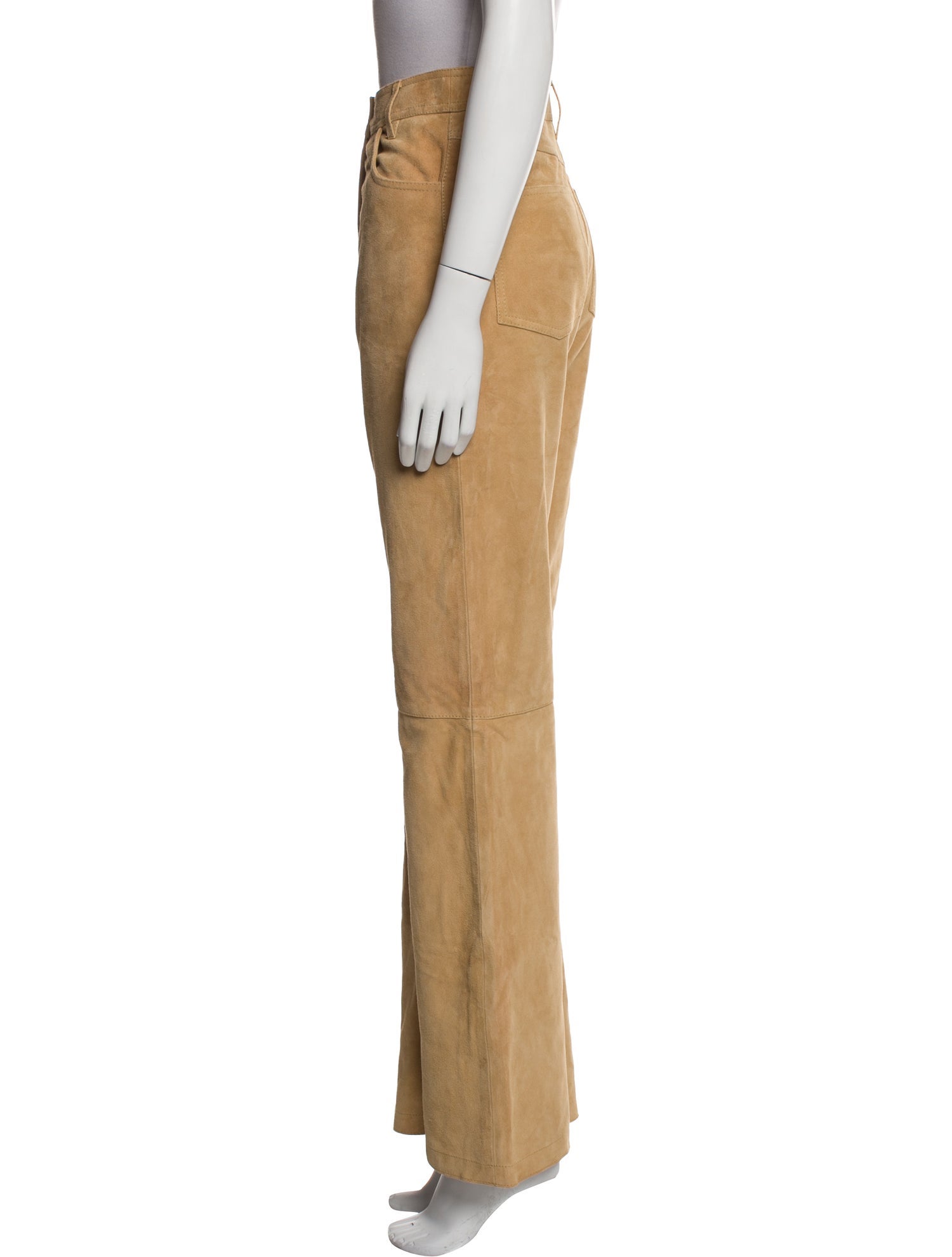 Sézane Goat Leather Wide Leg Pants