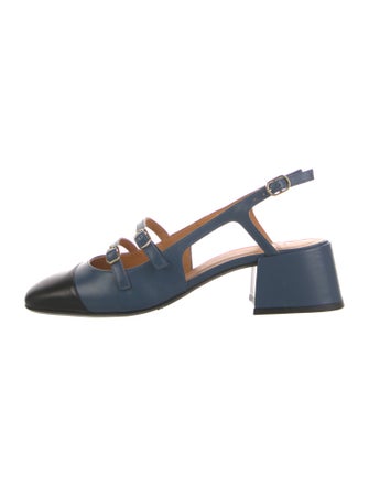 Sézane Leather Cutout Accent Slingback Flats
