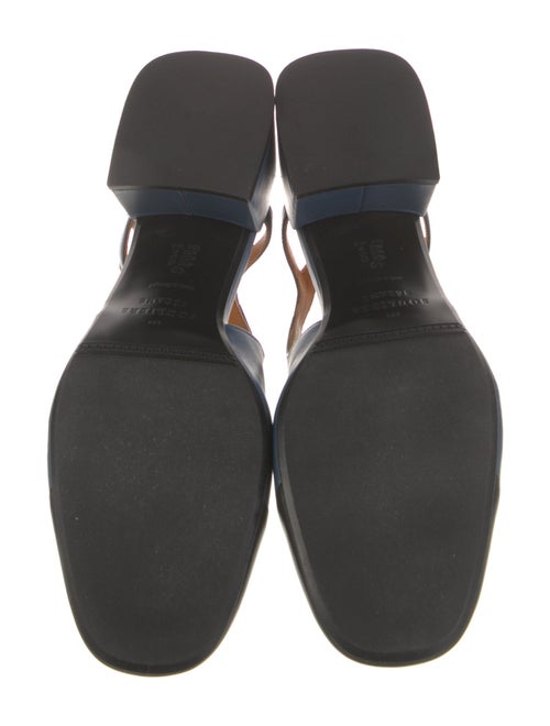 Sézane Leather Cutout Accent Slingback Flats