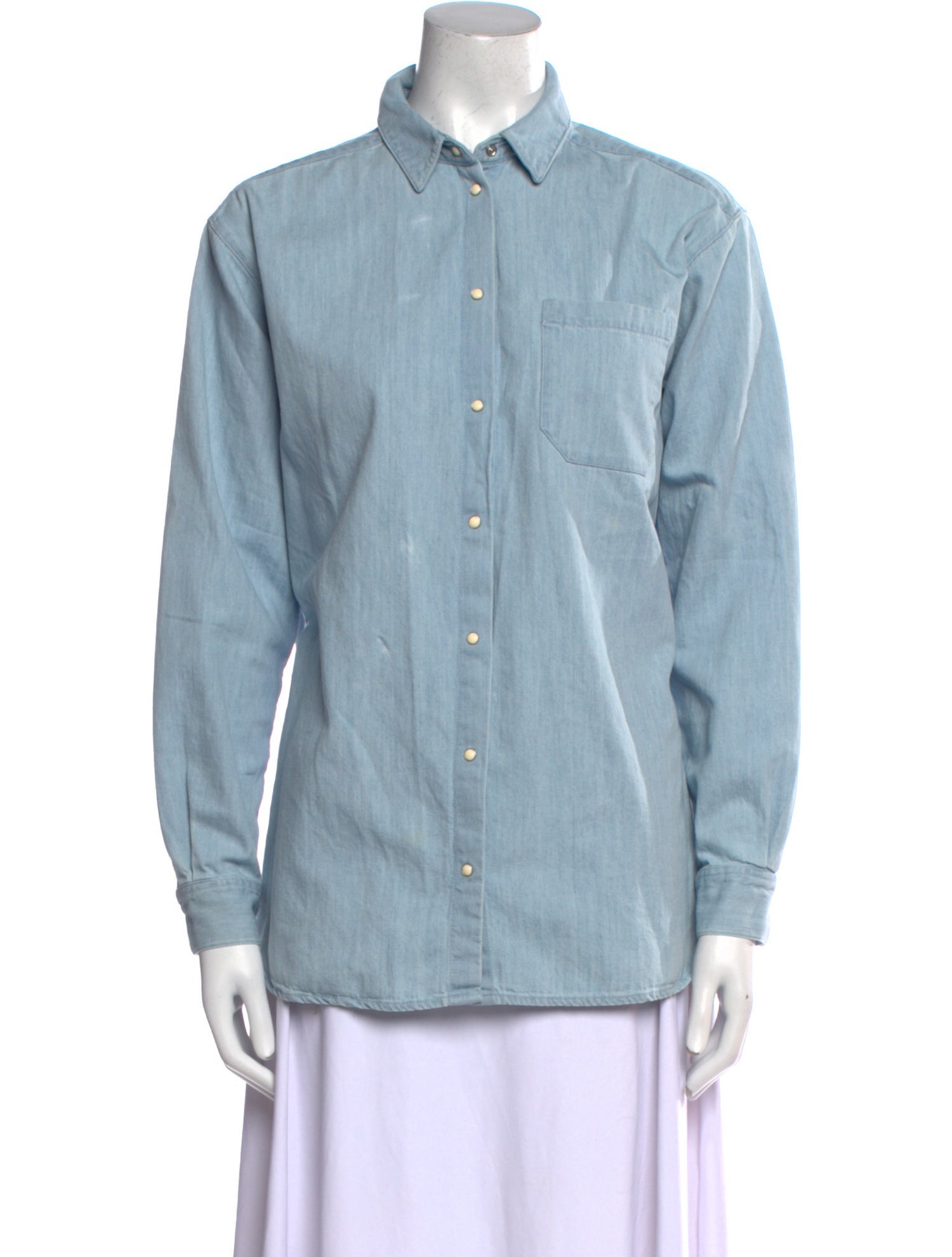 Sézane Long Sleeve Button-Up Top