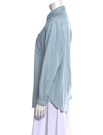 Sézane Long Sleeve Button-Up Top