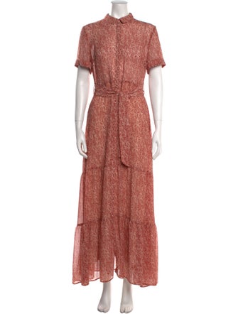 Sézane Plaid Print Long Dress