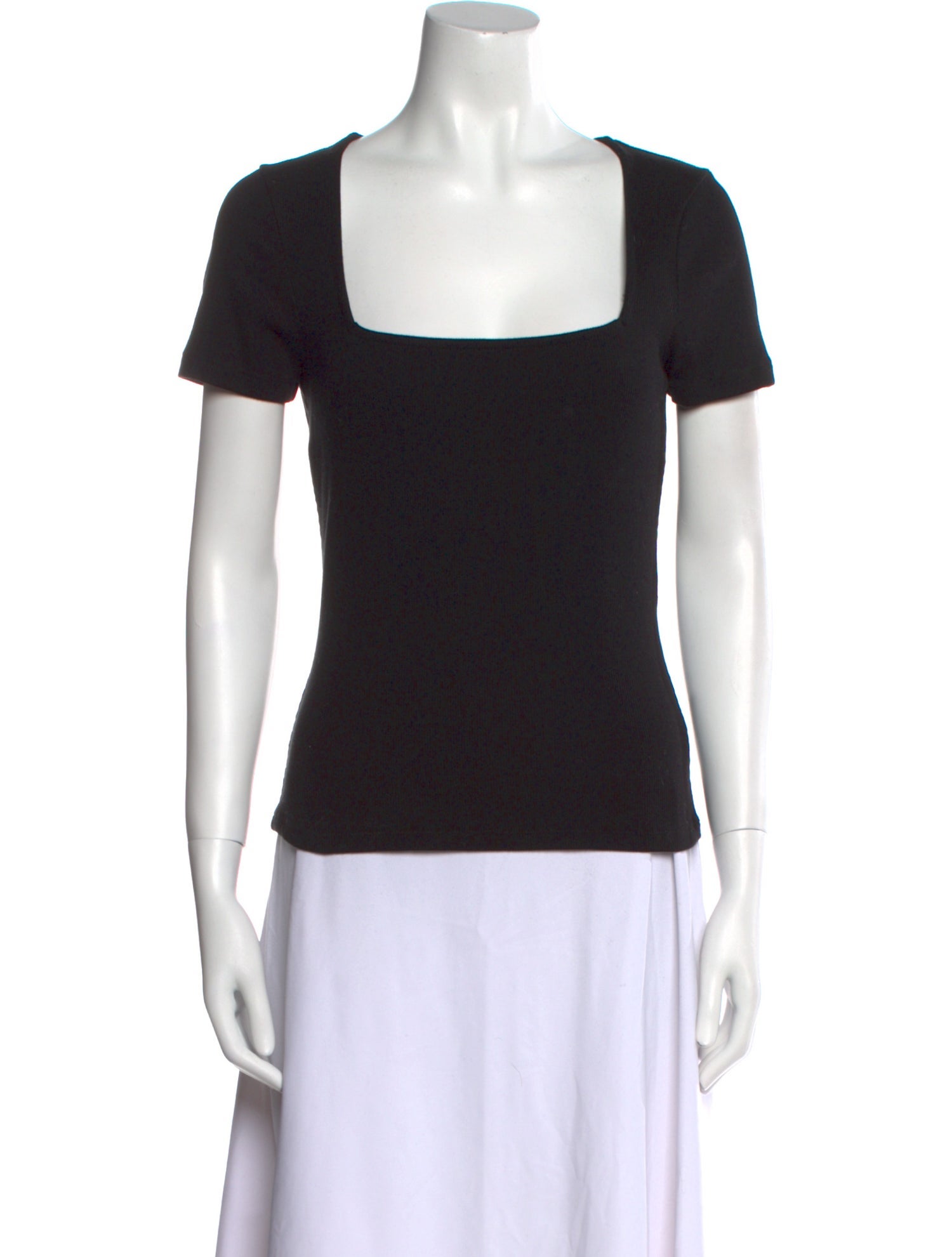 Sézane Square Neckline Short Sleeve Top