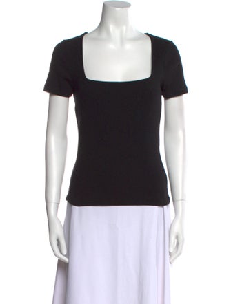 Sézane Square Neckline Short Sleeve Top