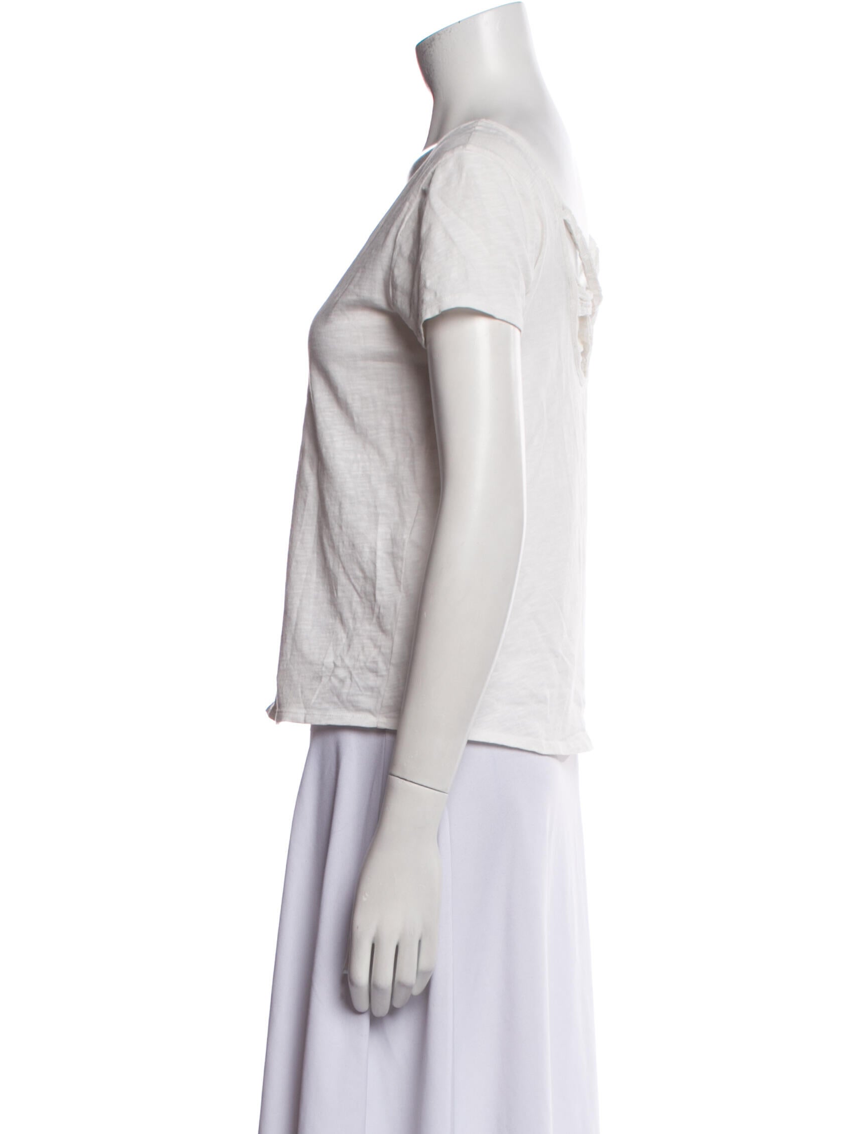 Sézane V-Neck Short Sleeve T-Shirt