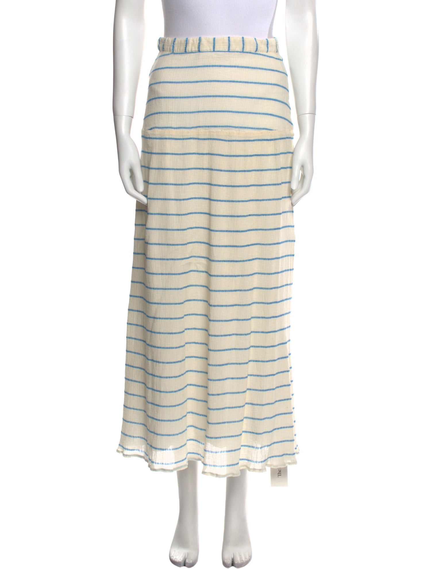 Sézane Striped Midi Length Skirt