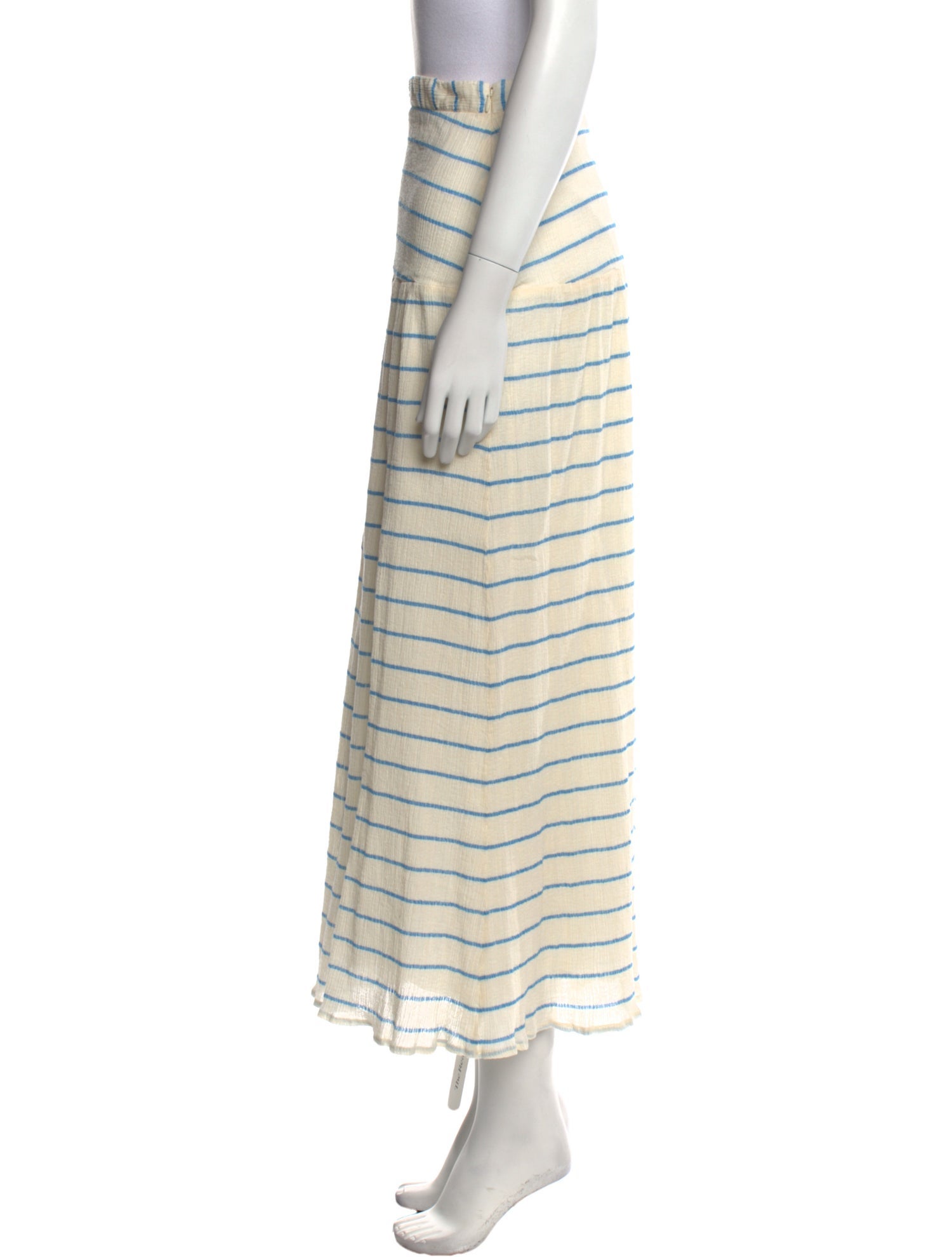 Sézane Striped Midi Length Skirt
