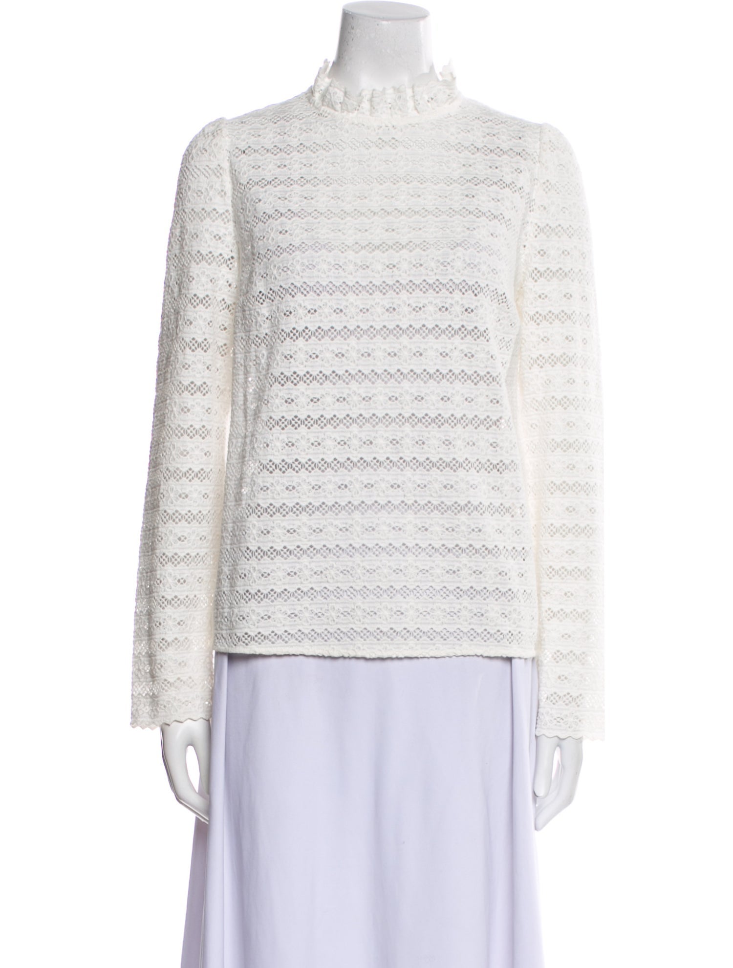 Sézane Striped Mock Neck Sweatshirt