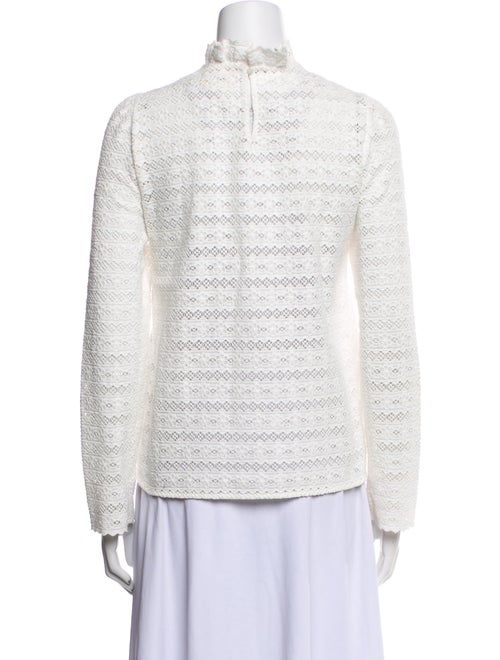 Sézane Striped Mock Neck Sweatshirt