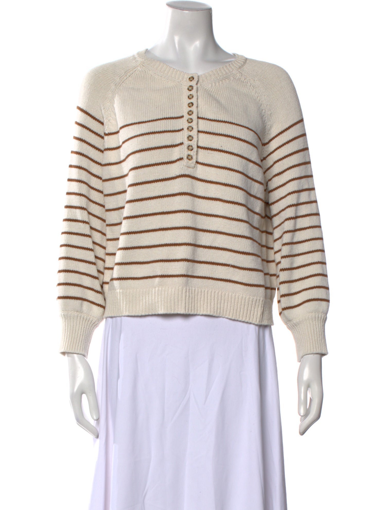 Sézane Striped Scoop Neck Sweater