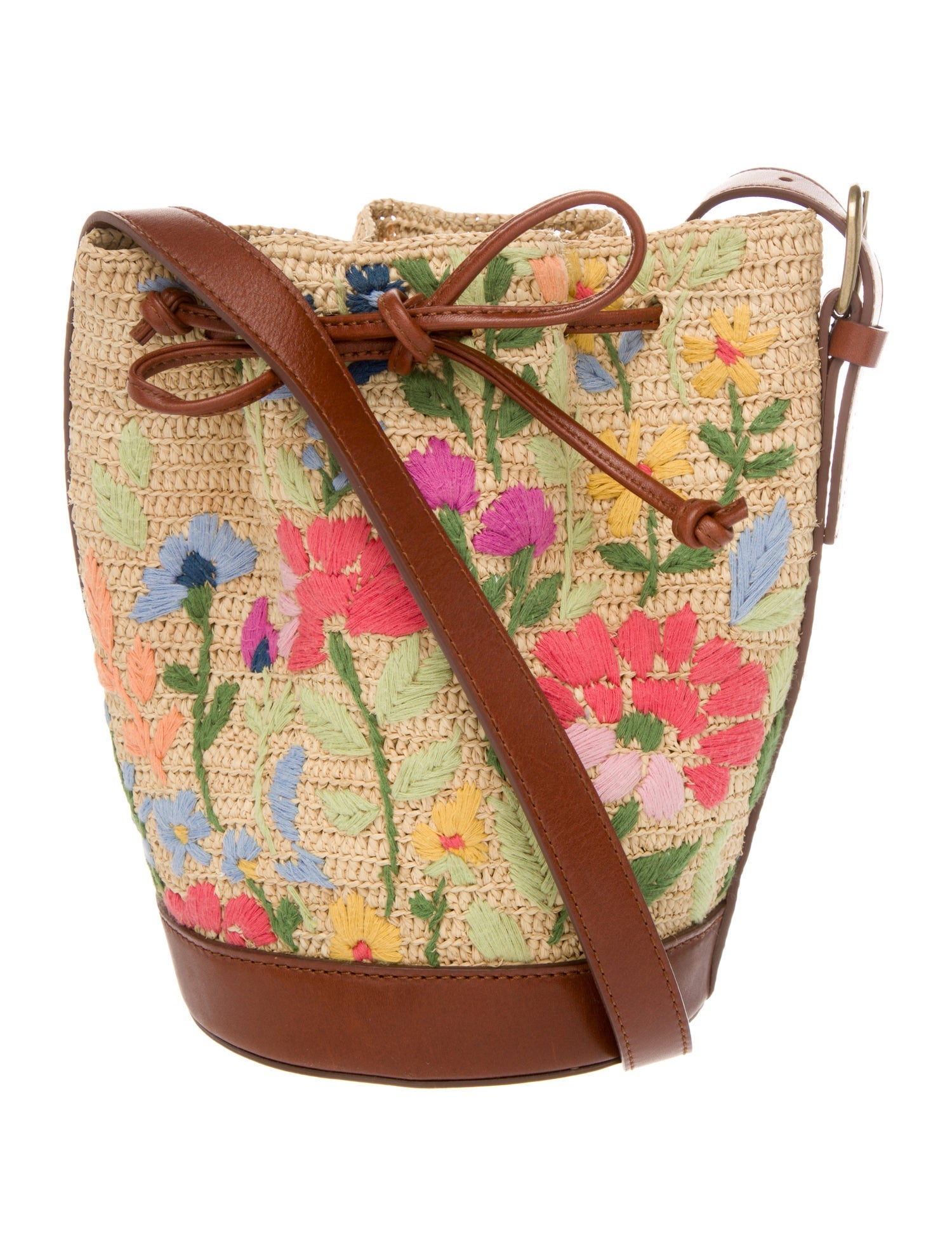 Sézane Raffia Bucket Bag