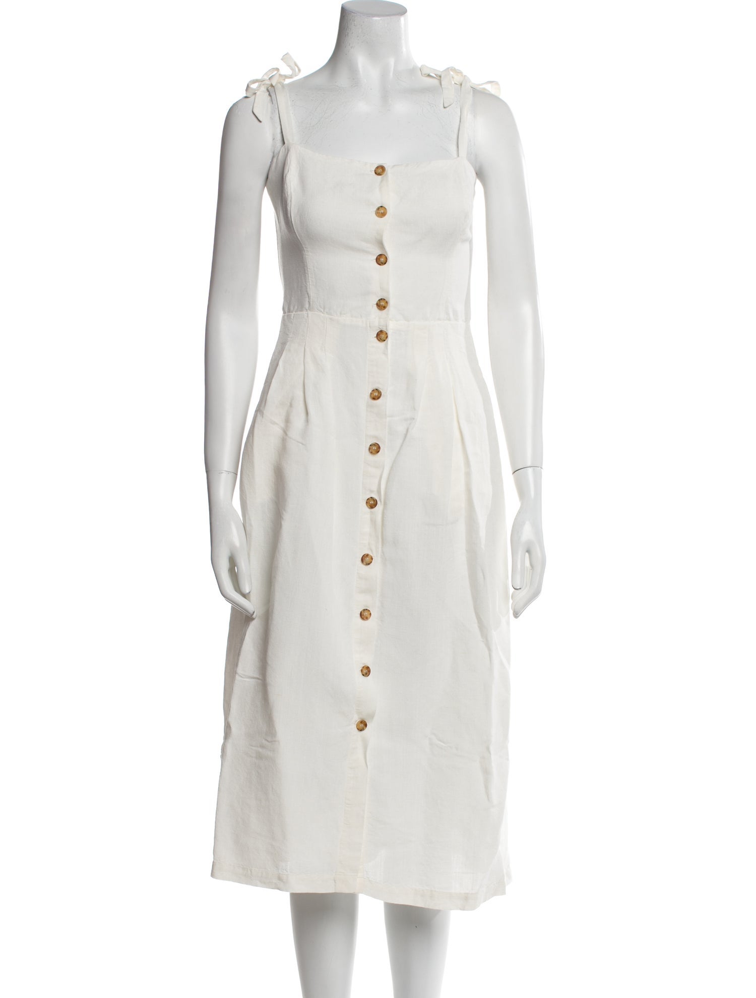 Sézane Square Neckline Midi Length Dress