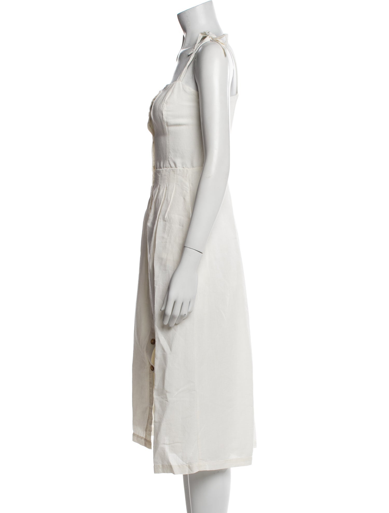 Sézane Square Neckline Midi Length Dress