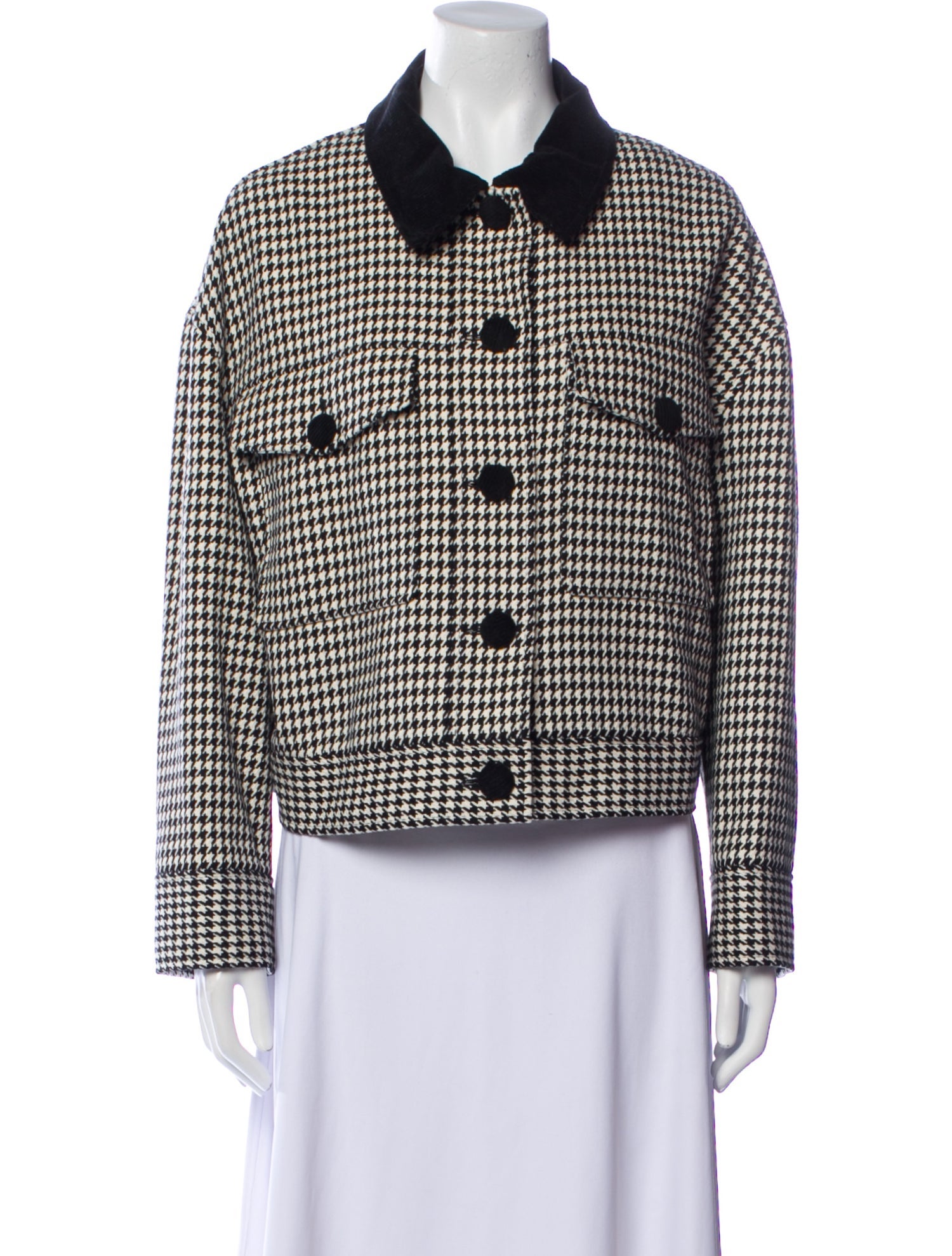 Sézane Houndstooth Print Jacket w/ Tags