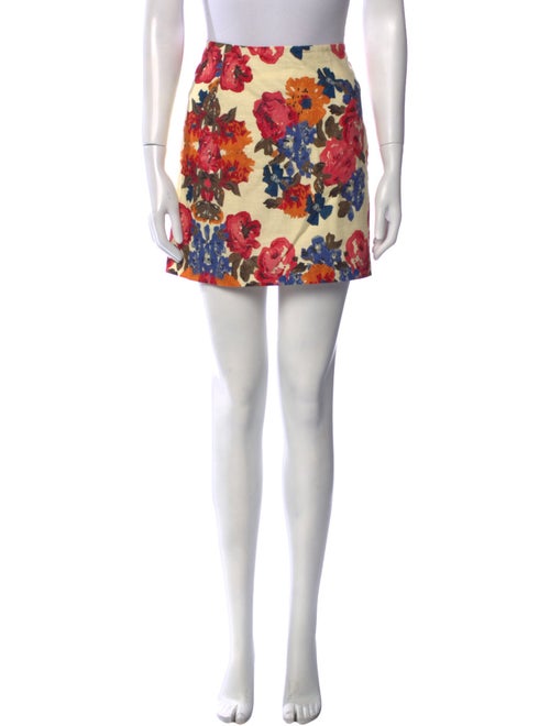 Sézane Floral Print Mini Skirt
