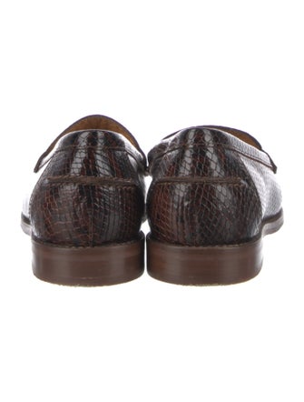 Sézane Embossed Leather Loafers