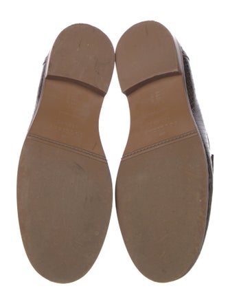 Sézane Embossed Leather Loafers